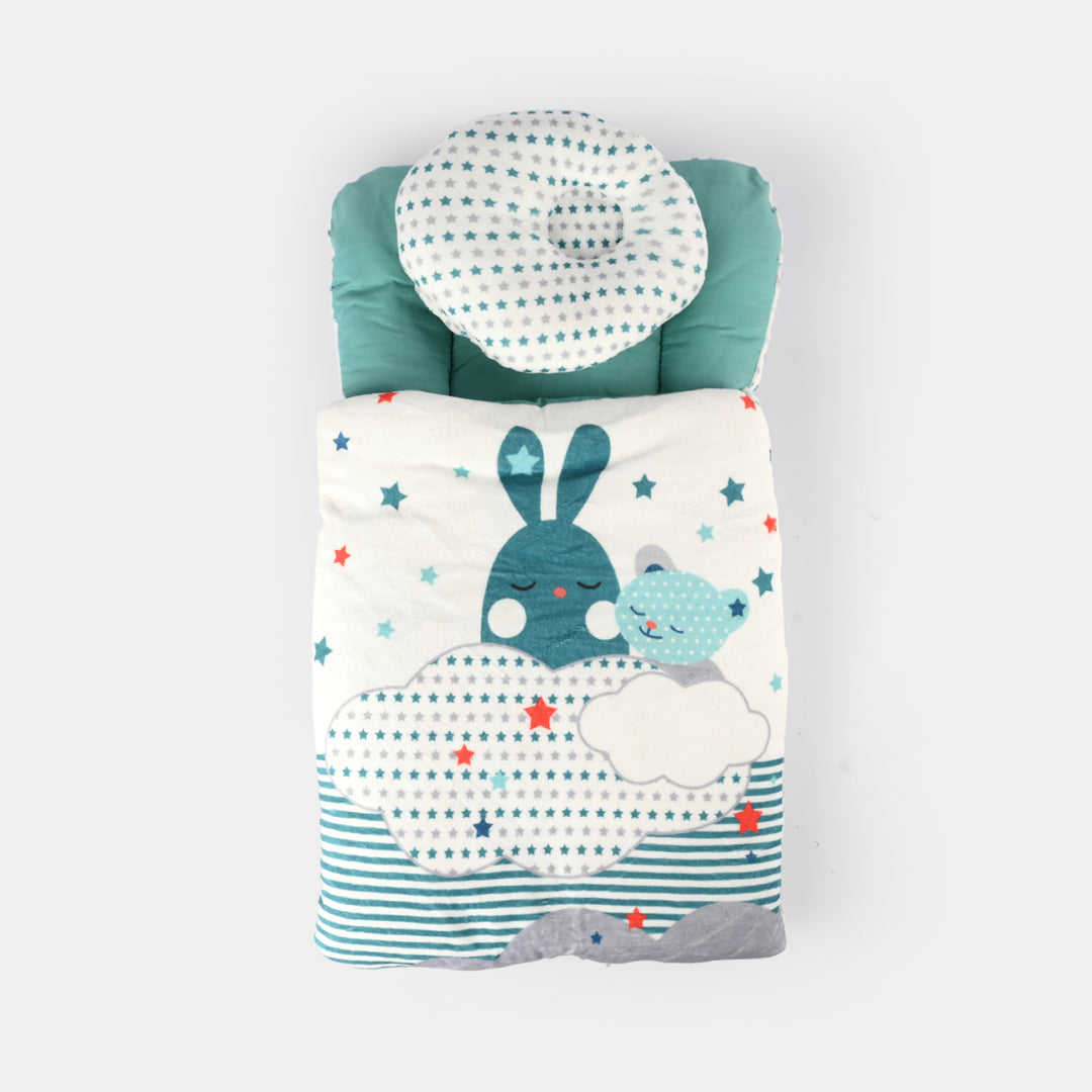 Cute Printed Baby Carry Nest with Head Pillow