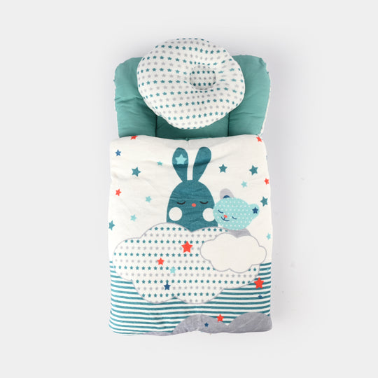 Cute Printed Baby Carry Nest with Head Pillow