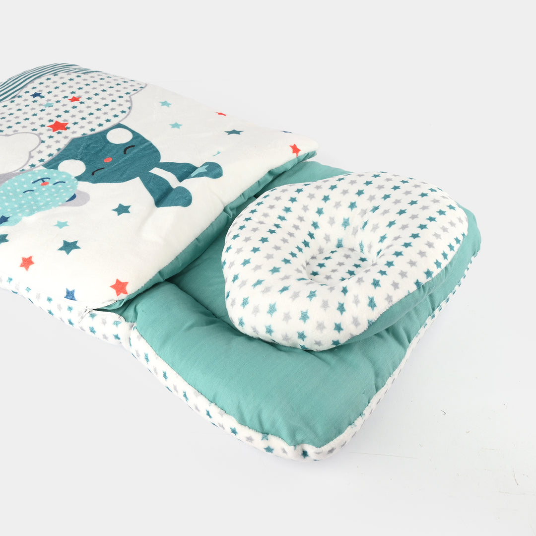 Cute Printed Baby Carry Nest with Head Pillow