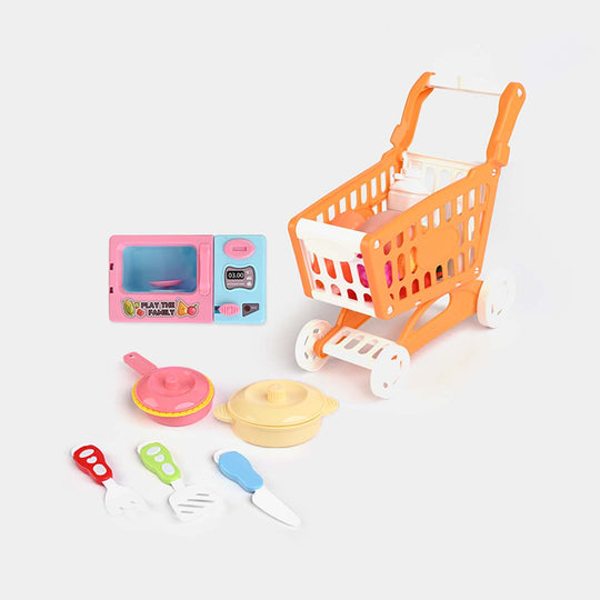 Supermarket Shopping Cart Toy Set – Kitchen Play for Kids