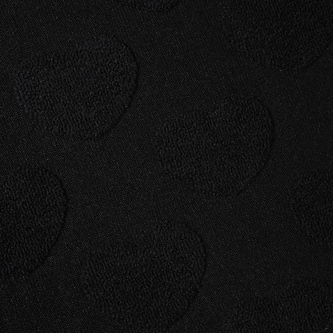 Girls  Sweatshirt Embossed Heart - BLACK