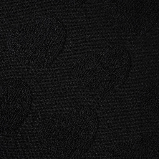 Girls  Sweatshirt Embossed Heart - BLACK