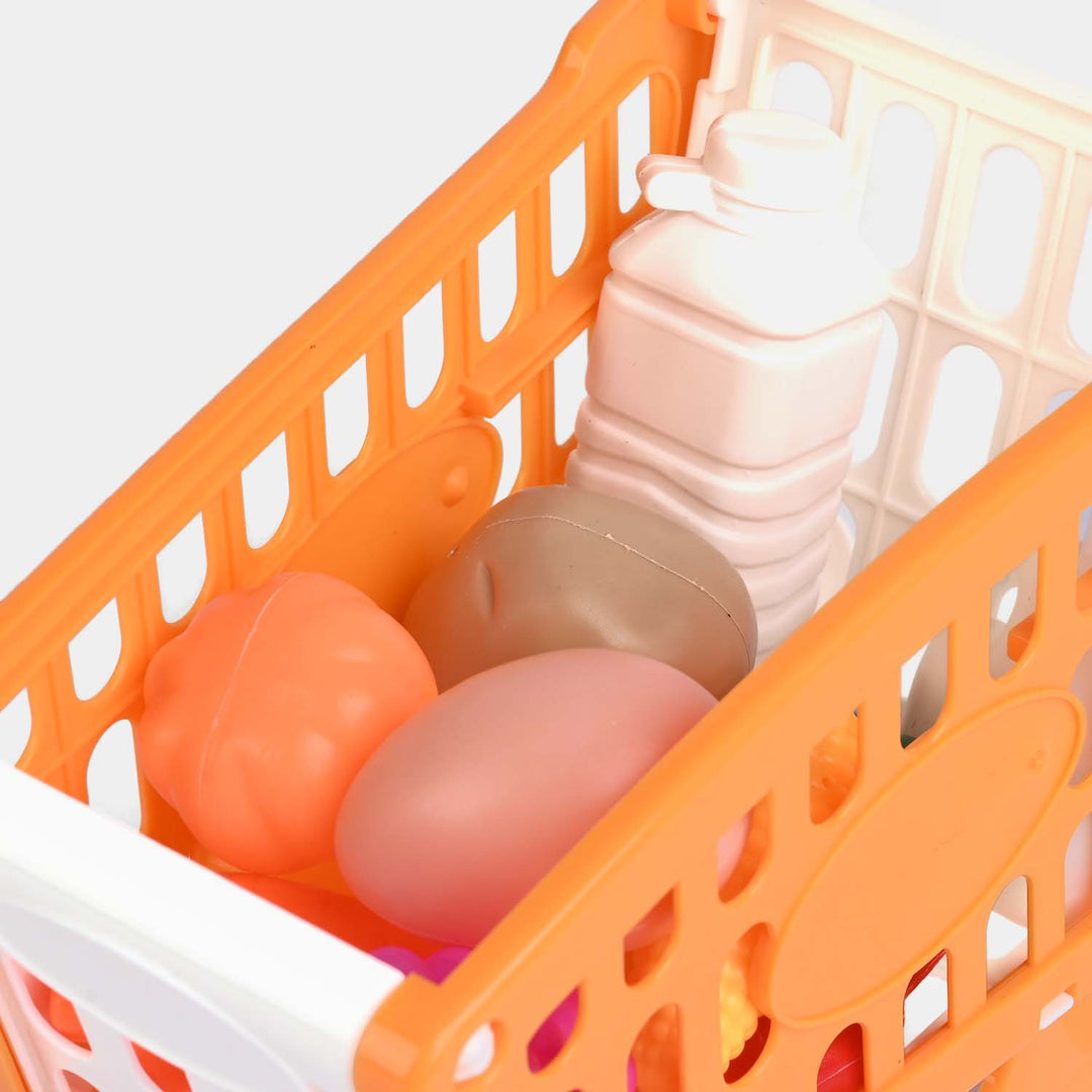 Supermarket Shopping Cart Toy Set – Kitchen Play for Kids