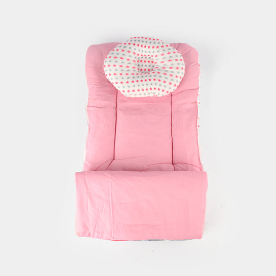 Cute Printed Baby Carry Nest with Head Pillow