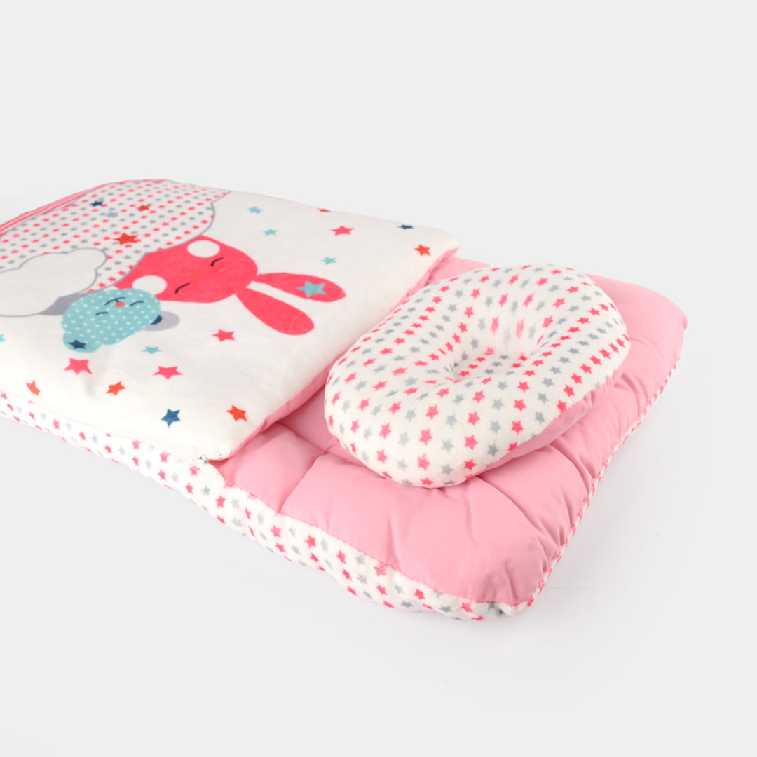 Cute Printed Baby Carry Nest with Head Pillow