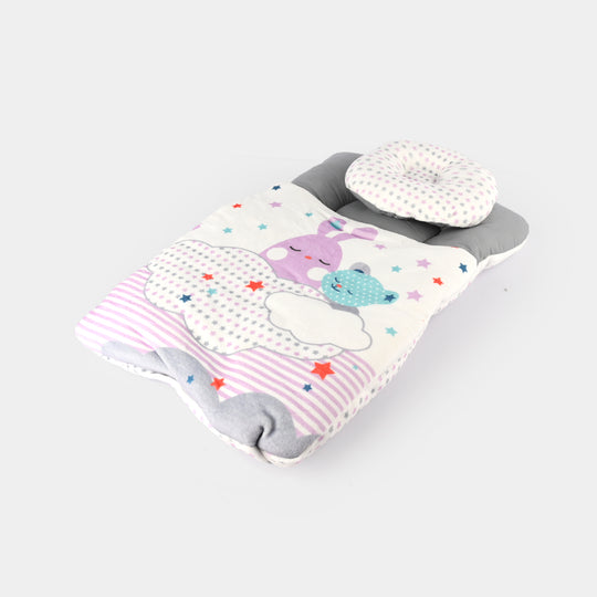 Cute Printed Baby Carry Nest with Head Pillow