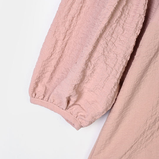 Girls Polyester Casual Top Rose