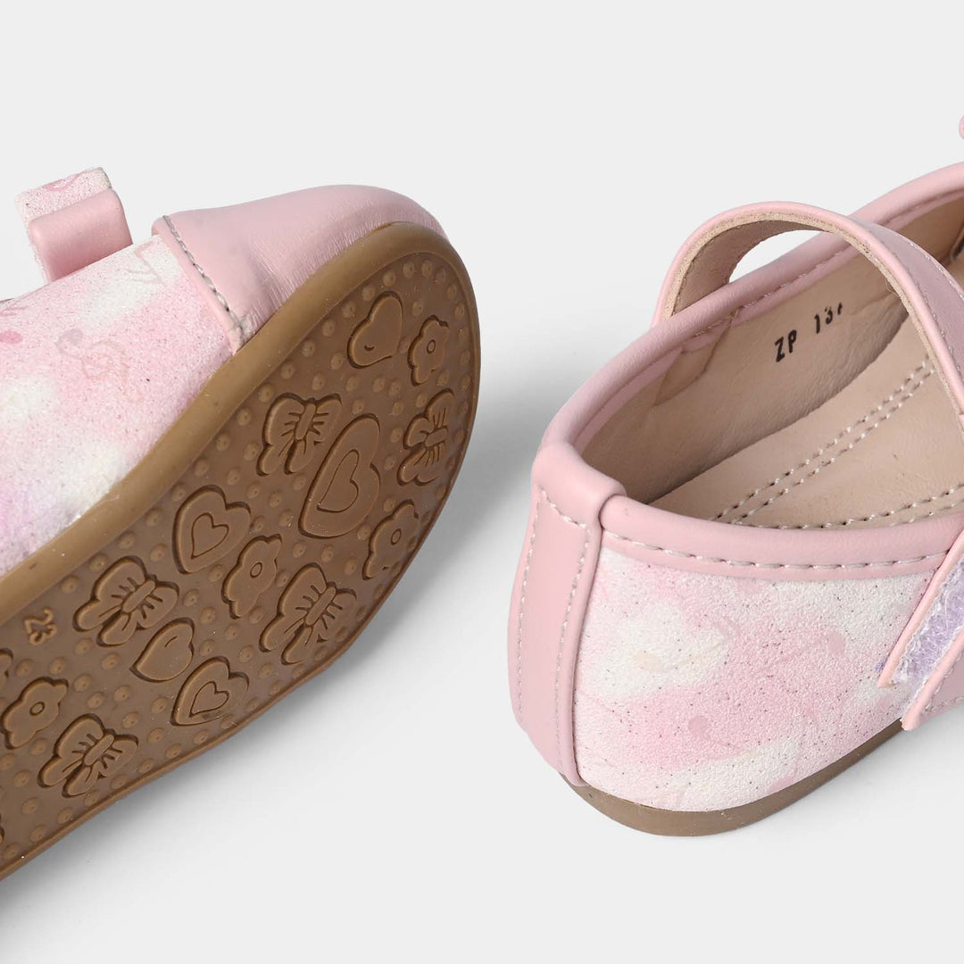 Girls Formal Pumps with Bow ZP-134 – Pink
