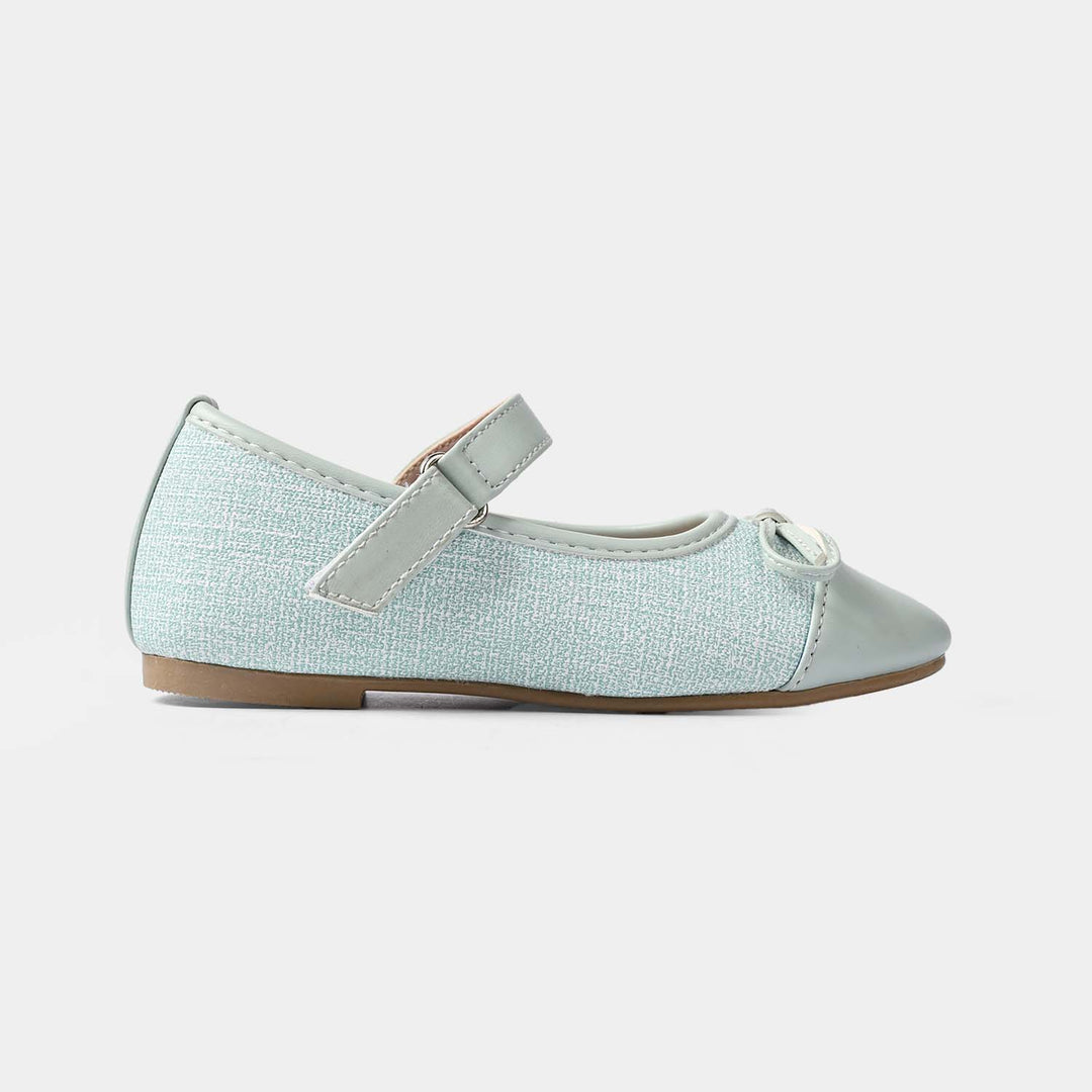 Girls Bow Pumps ZP-143 – Sea Green