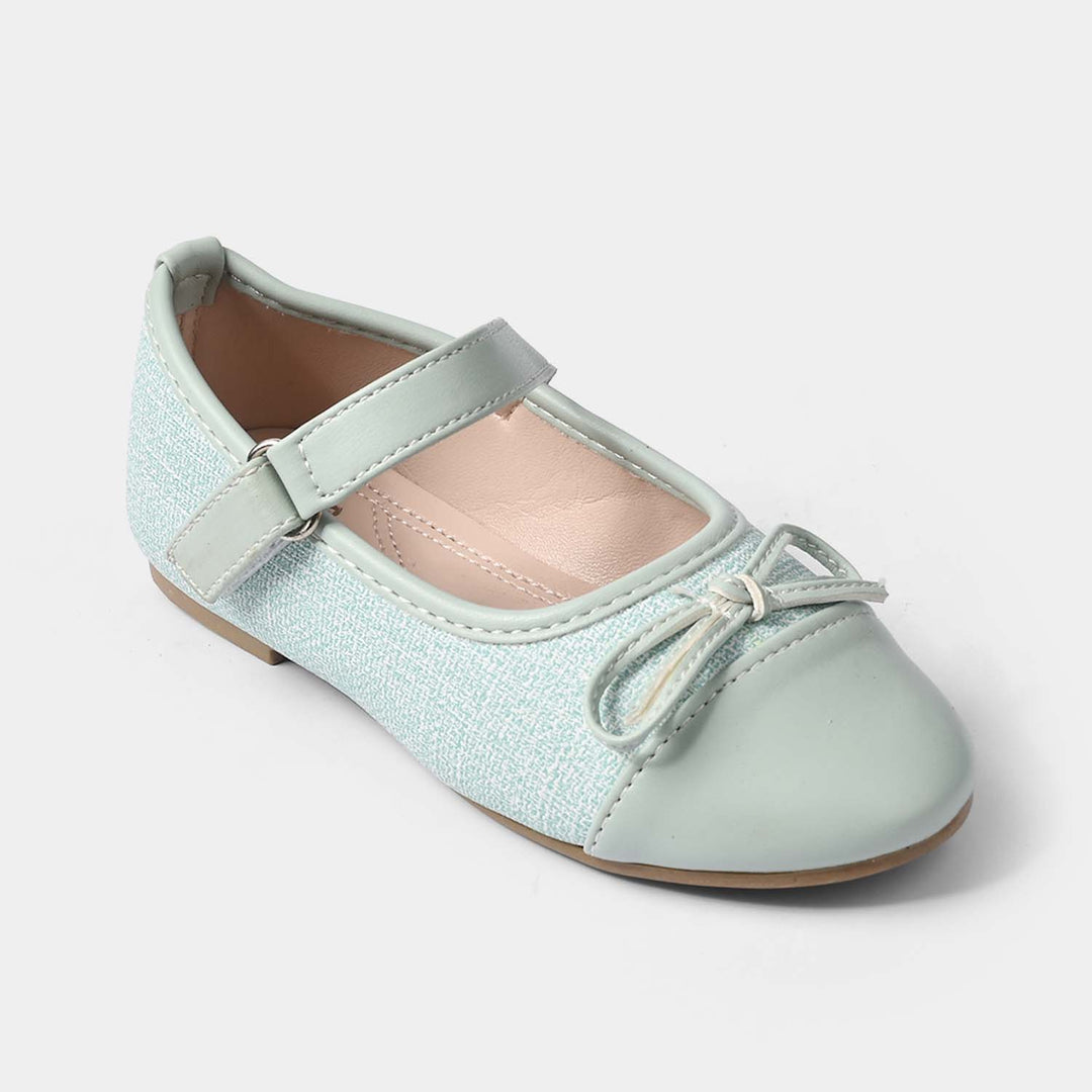 Girls Bow Pumps ZP-143 – Sea Green
