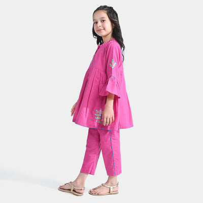 Girls Jacquard 2PC Suit Nazz-P.Peacock