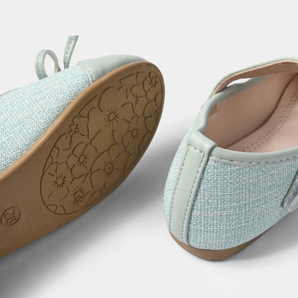 Girls Bow Pumps ZP-143 – Sea Green
