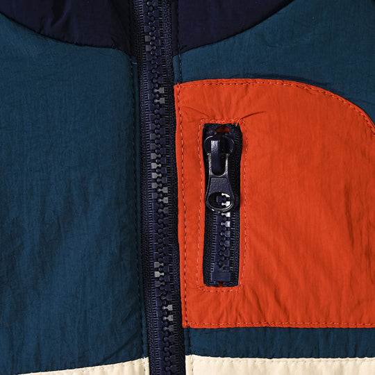 Infant Boys Polyester Puffer Jacket Zip front-BLUE