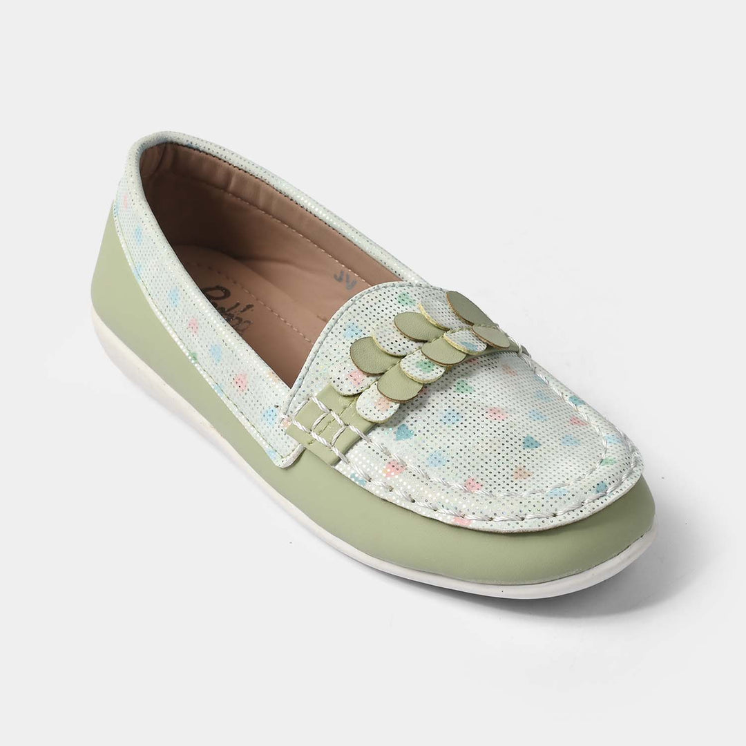 Girls Casual Loafers JV-15 – Sea Green