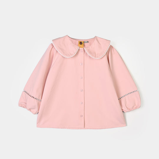 Girls Cotton Twill Co-Ord Set Chunky (Pink)