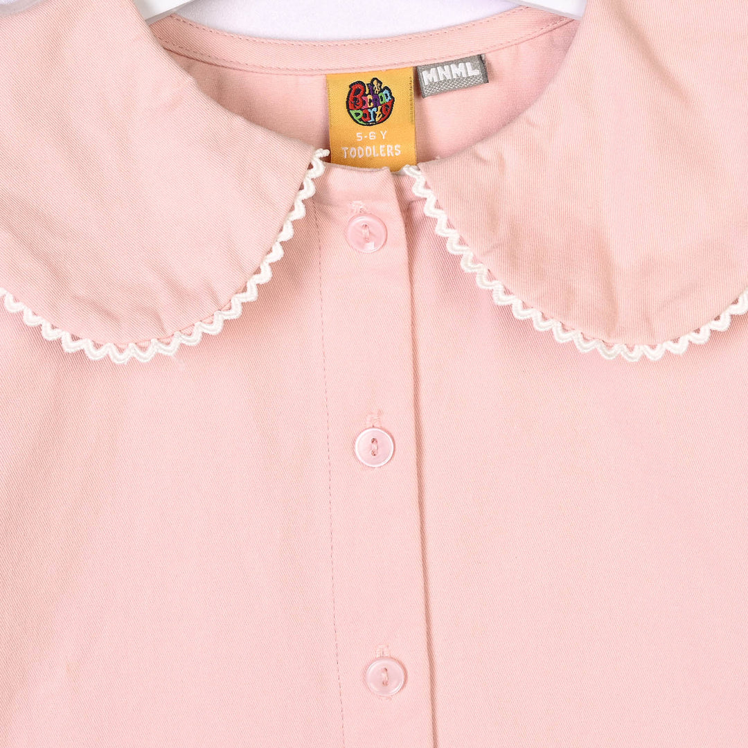 Girls Cotton Twill Co-Ord Set Chunky (Pink)