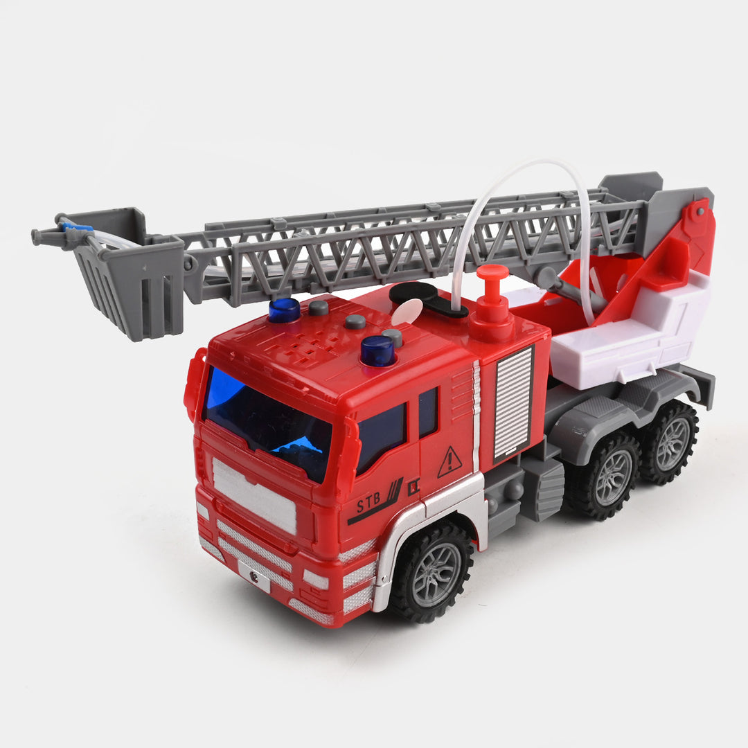 Inertia Fire Ladder Truck With Sprinkler With Light