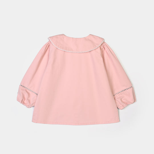 Girls Cotton Twill Co-Ord Set Chunky (Pink)