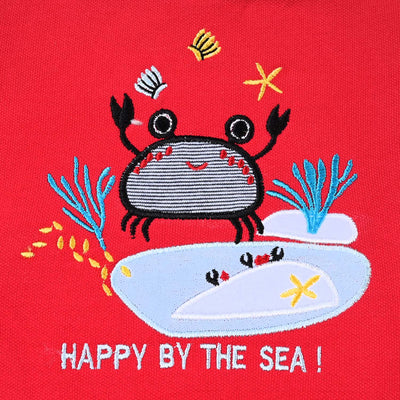 Infant Boys Cotton PK T-Shirt Crab-Red