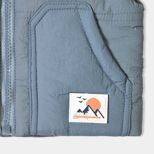 Infant Boys Polyester Puffer Jacket Discover Adventure-GREY