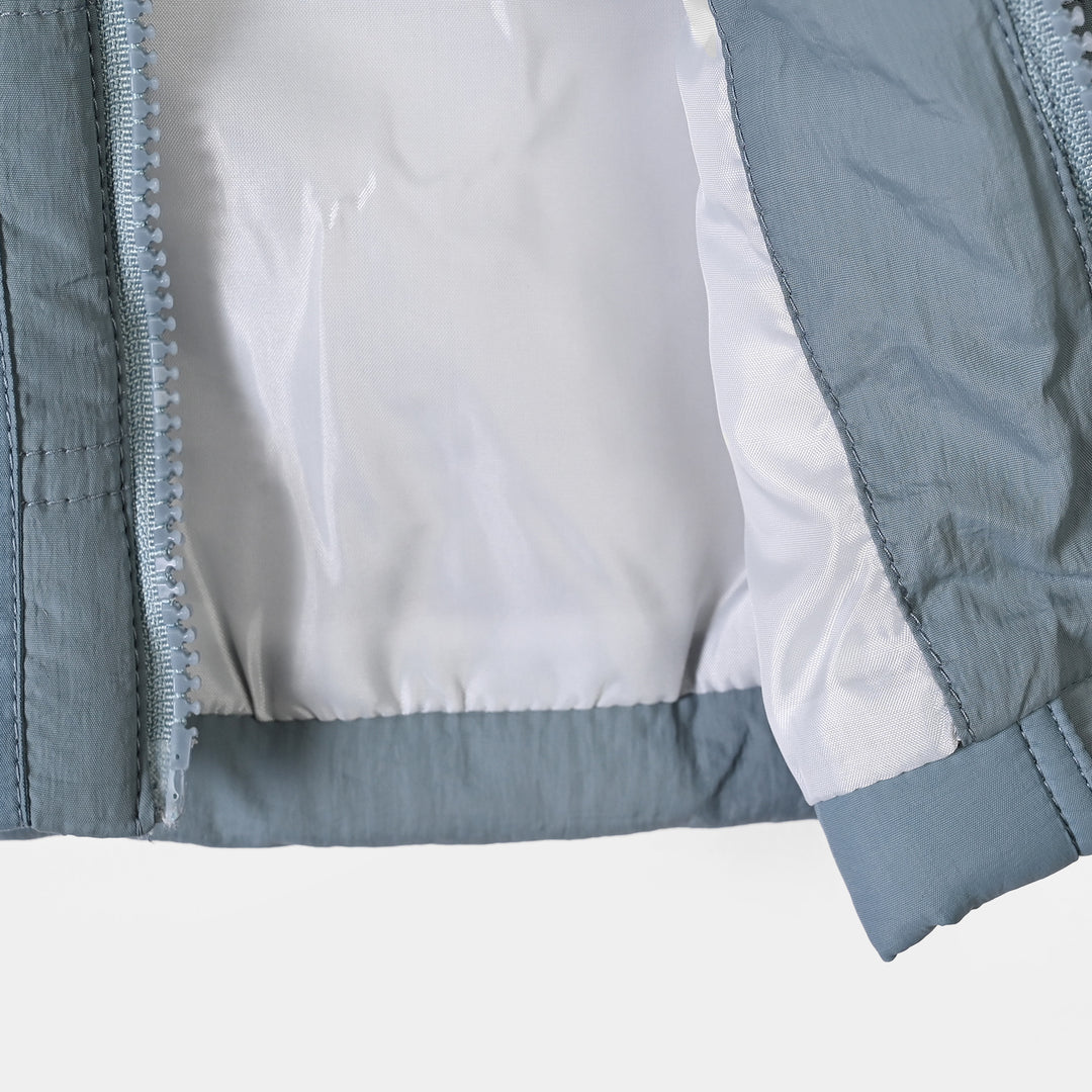 Infant Boys Polyester Puffer Jacket Discover Adventure-GREY
