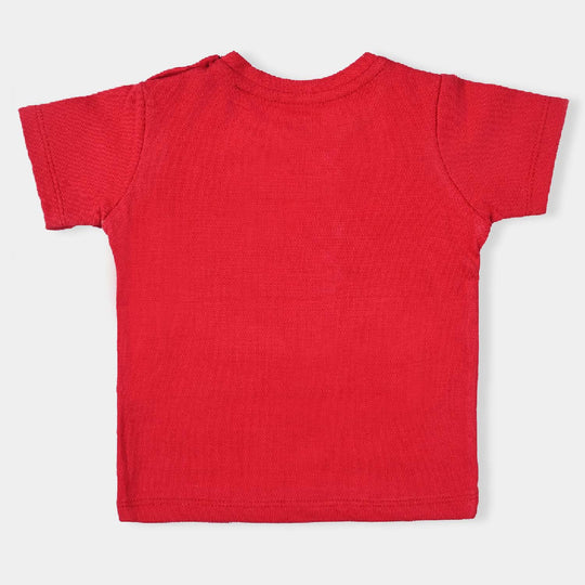 Infant Boys Cotton PK T-Shirt Crab-Red