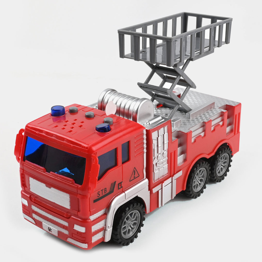 Coating Inertia Fire Lift Truck With Light