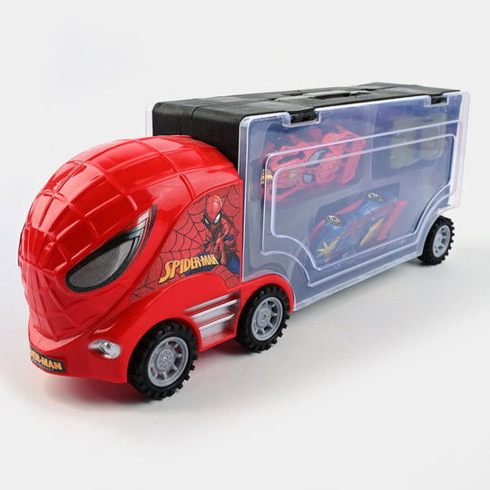 Transport Car Carrier With 3PC Alloy Cars Toy