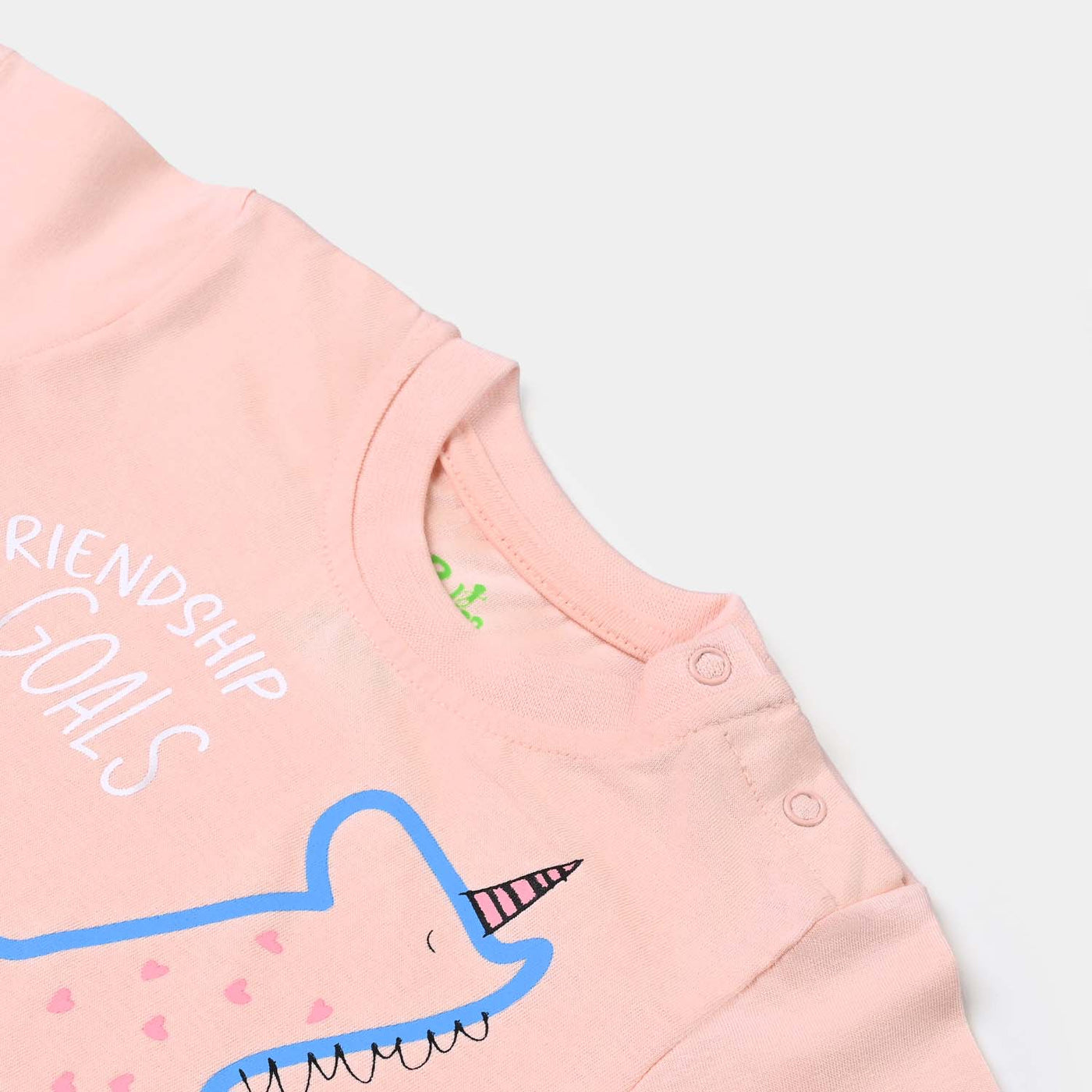 Infant Girls Cotton Jersey T-Shirt Friendship Goals-Pink