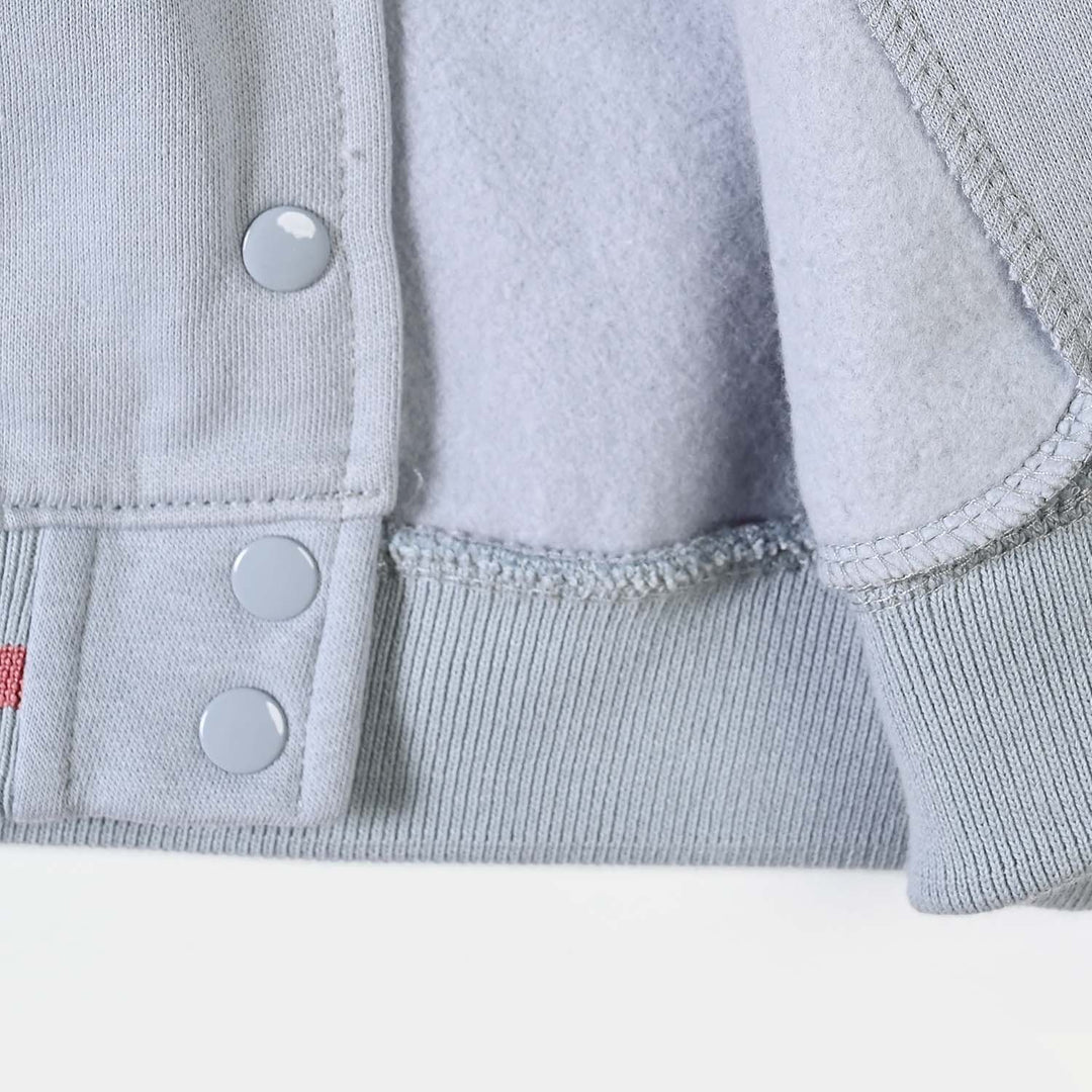 Girls Fleece Bomber Jacket Character-Blue.Fog
