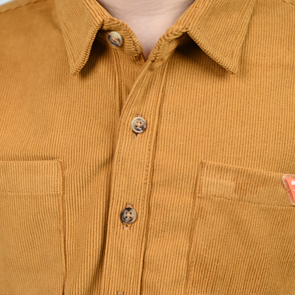 Boys Corduroy Casual Shirt F/S (Wats Up)-Mustard