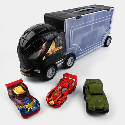 Transport Car Carrier With 3PC Alloy Cars Toy