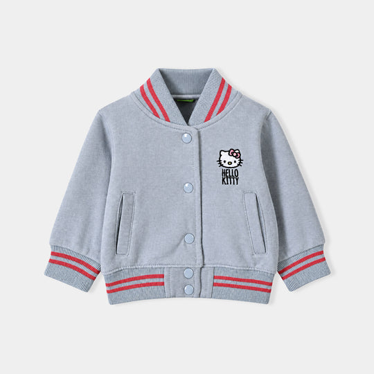 Infant Girls Fleece Bomber Jacket Character-Blue.Fog