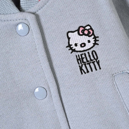 Infant Girls Fleece Bomber Jacket Character-Blue.Fog