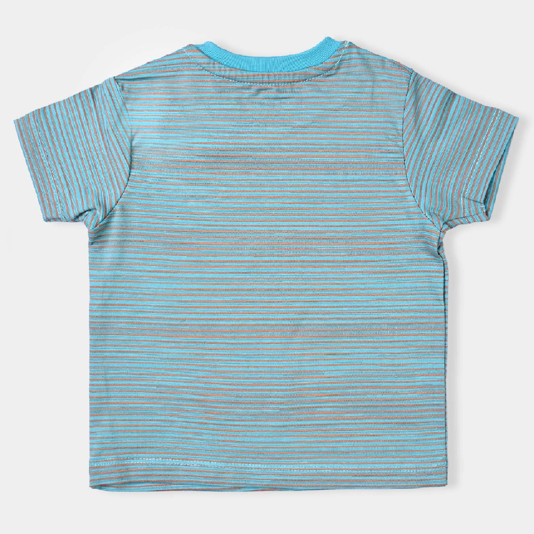 Infant Boys Poly Cotton Jersey T-Shirt Smile-Capri