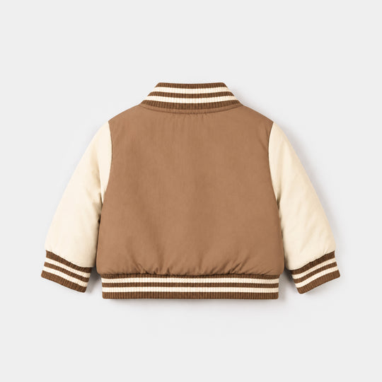 Infant Boys Polyester Puffer Jacket Cute Bear-BROWN