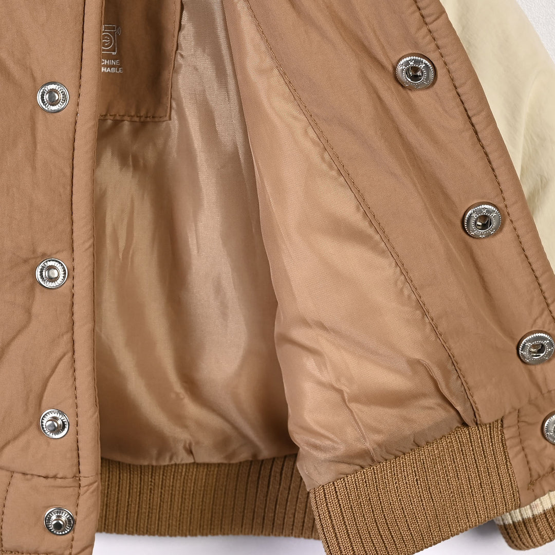 Infant Boys Polyester Puffer Jacket Cute Bear-BROWN