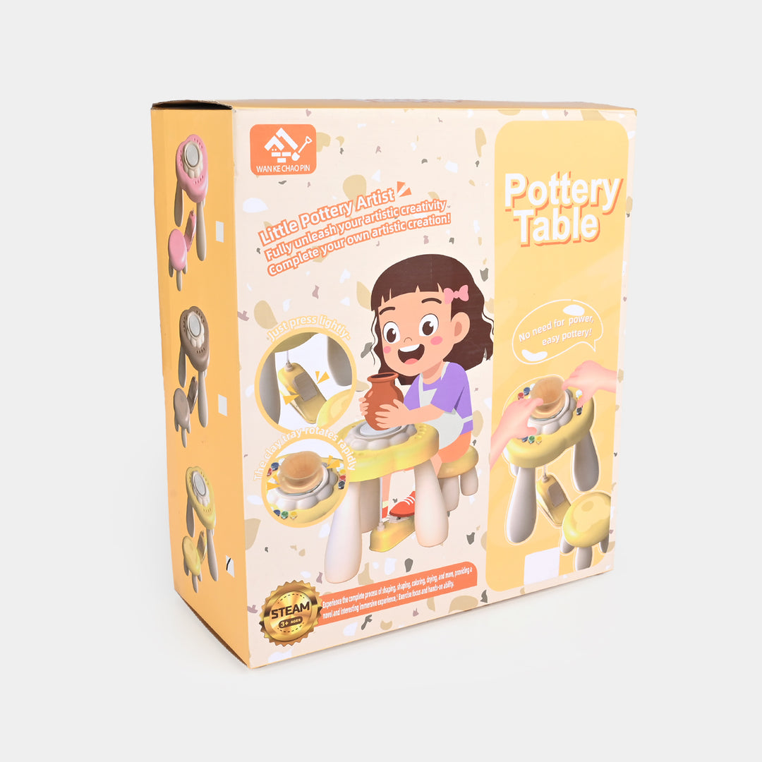 Foot Pedal Pottery Table For Kids
