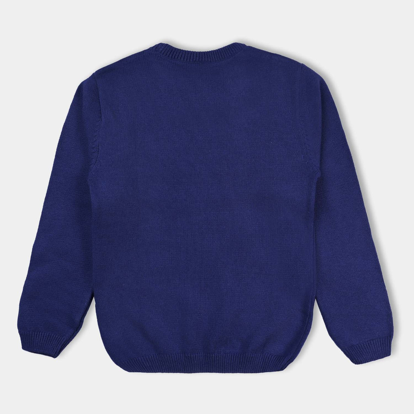 Girls Cotton Full Sleeves Sweater Sequence - Navy
