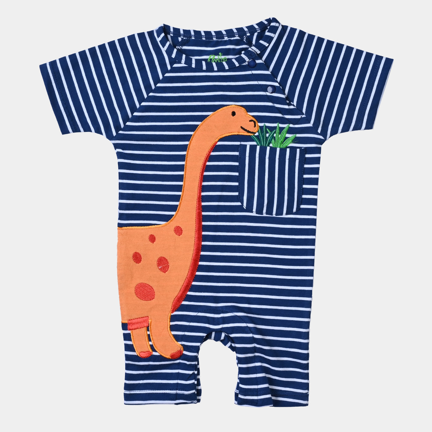 Infant Boys PC Jersey Knitted Romper Dinosaurs-White