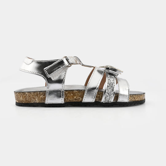 Girls Sandal 11-138-SILVER