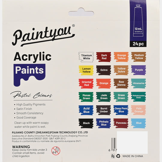 Acrylic Paint Set 24Pcs