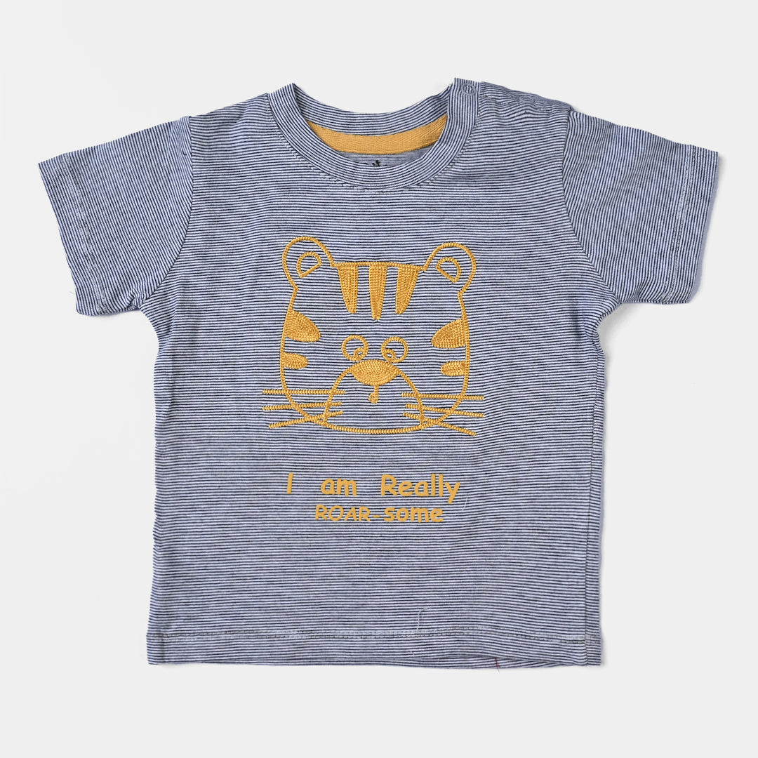 Infant Boys Slub Jersey T-Shirt Lion-Y/D