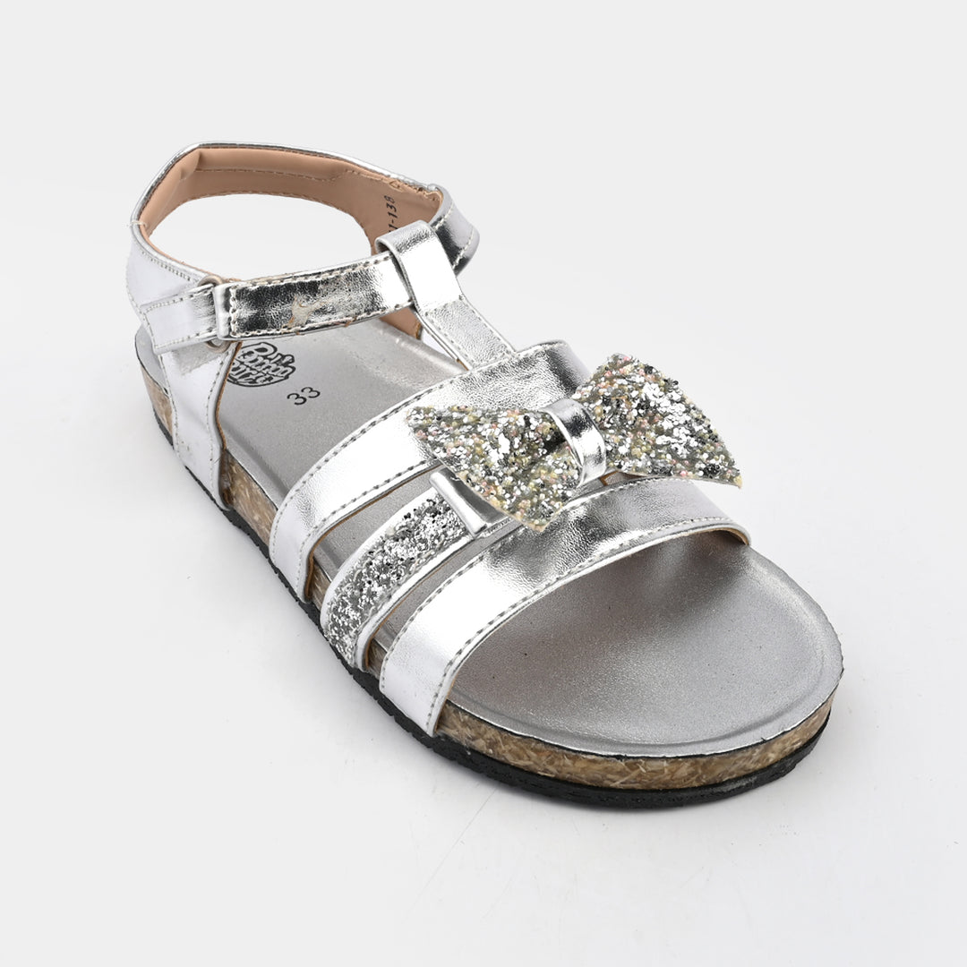 Girls Sandal 11-138-SILVER