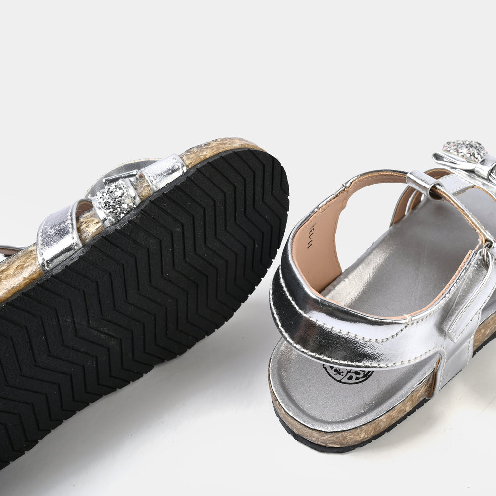 Girls Sandal 11-138-SILVER