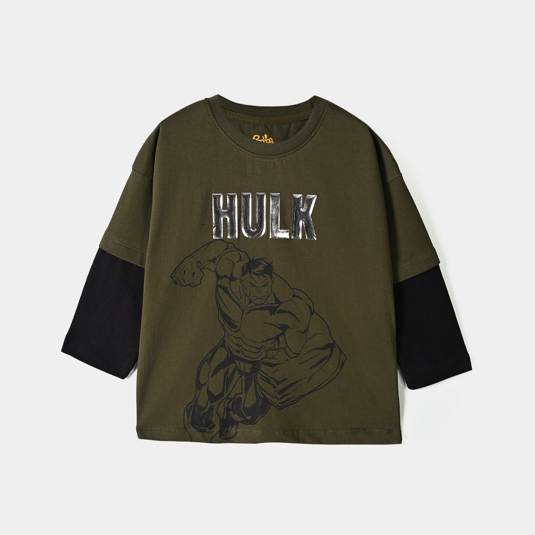 Boys Cotton Jersey T-Shirt F/S-Green