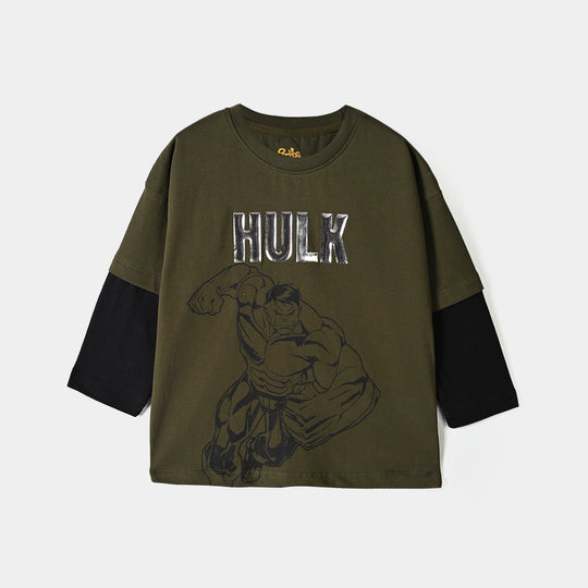 Boys Cotton Jersey T-Shirt F/S-Green
