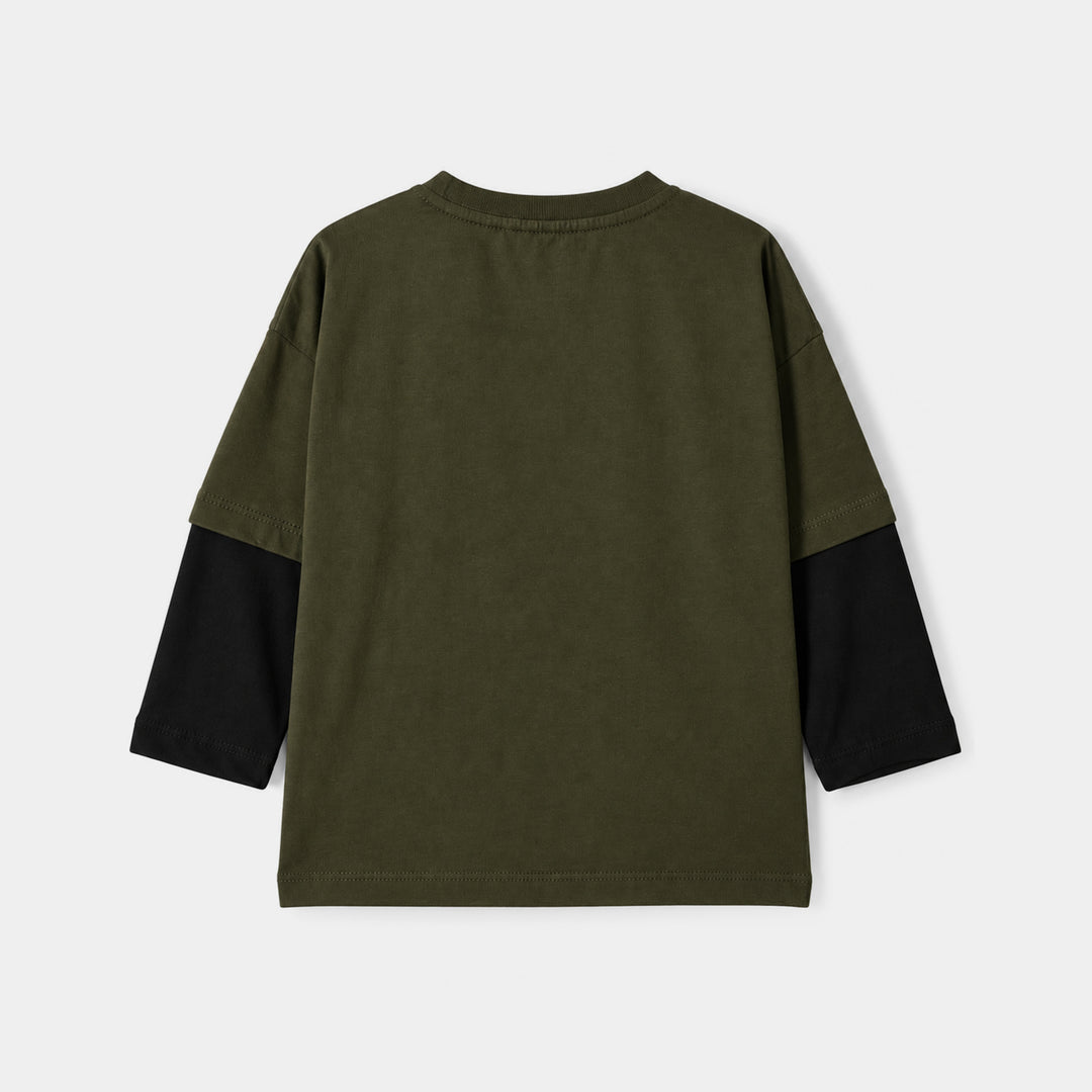 Boys Cotton Jersey T-Shirt F/S-Green