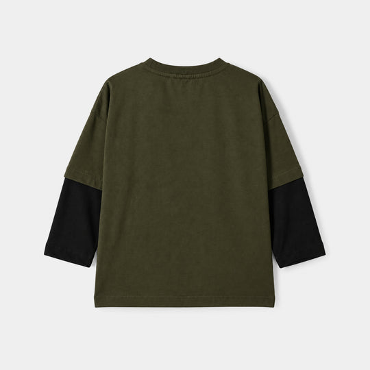 Boys Cotton Jersey T-Shirt F/S-Green