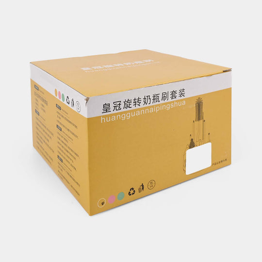 Rotating Silicone Bottle Brush set with Drying Rack